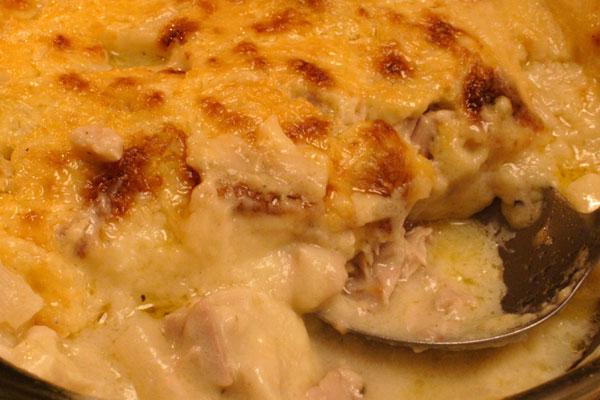 Kylling oste-asparges-sauce